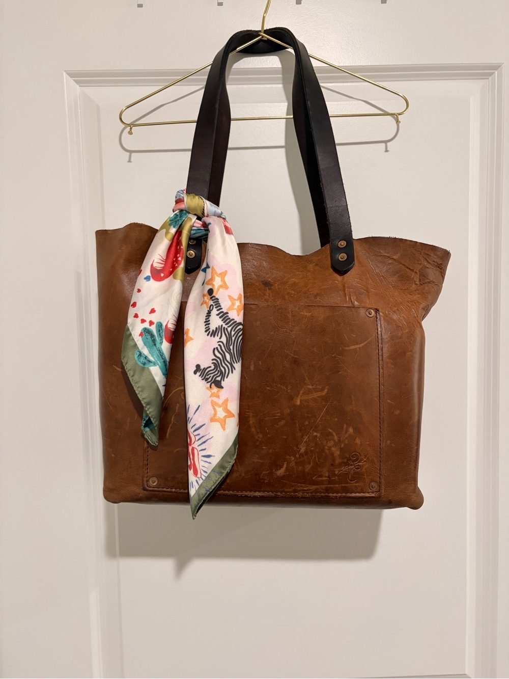 River City Classic Brown Leather Tote Bag - Picture 1 of 9